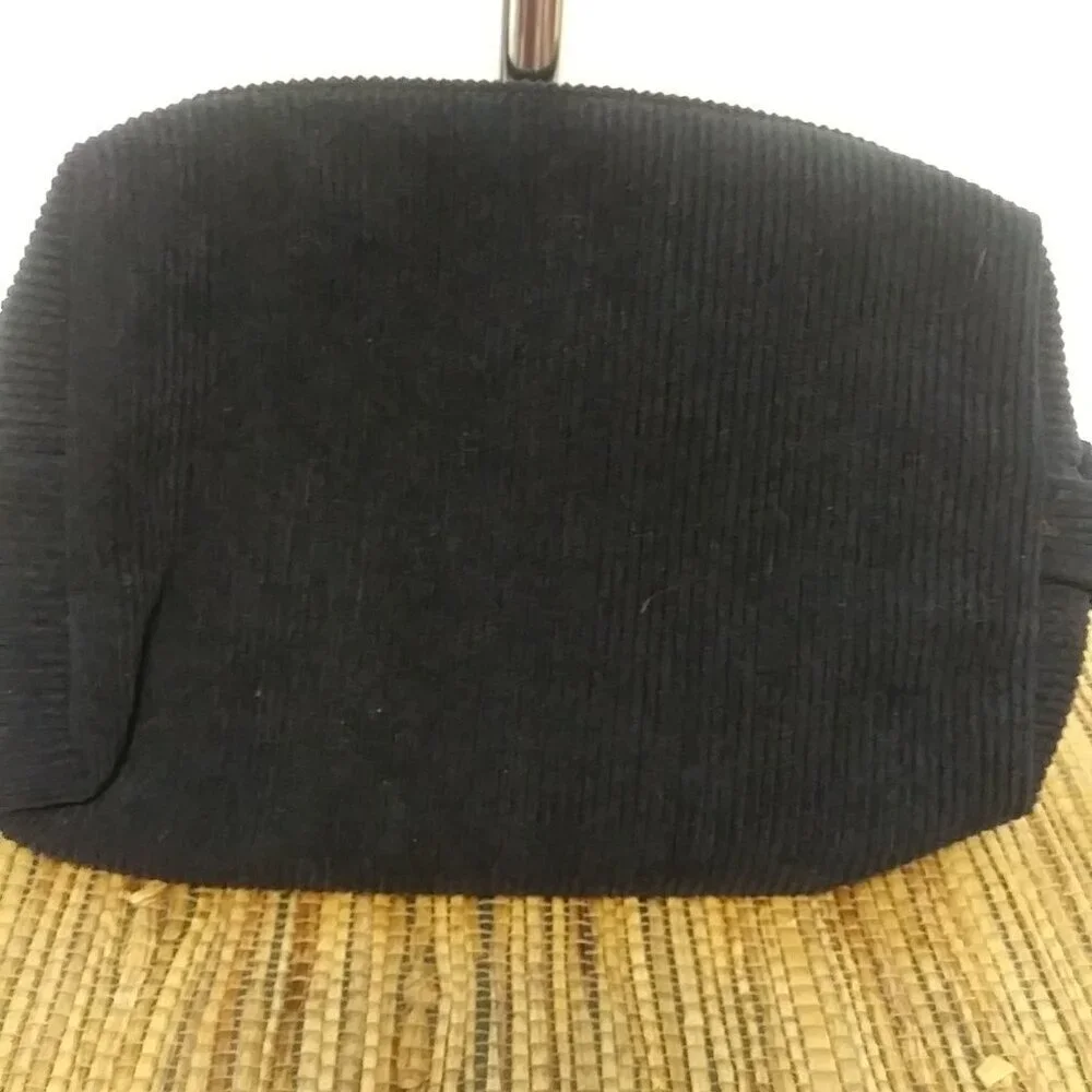 LOT Black Corduroy Makeup Bag NWOT | Moody, Minimal, Major Vibe 🖤🧨